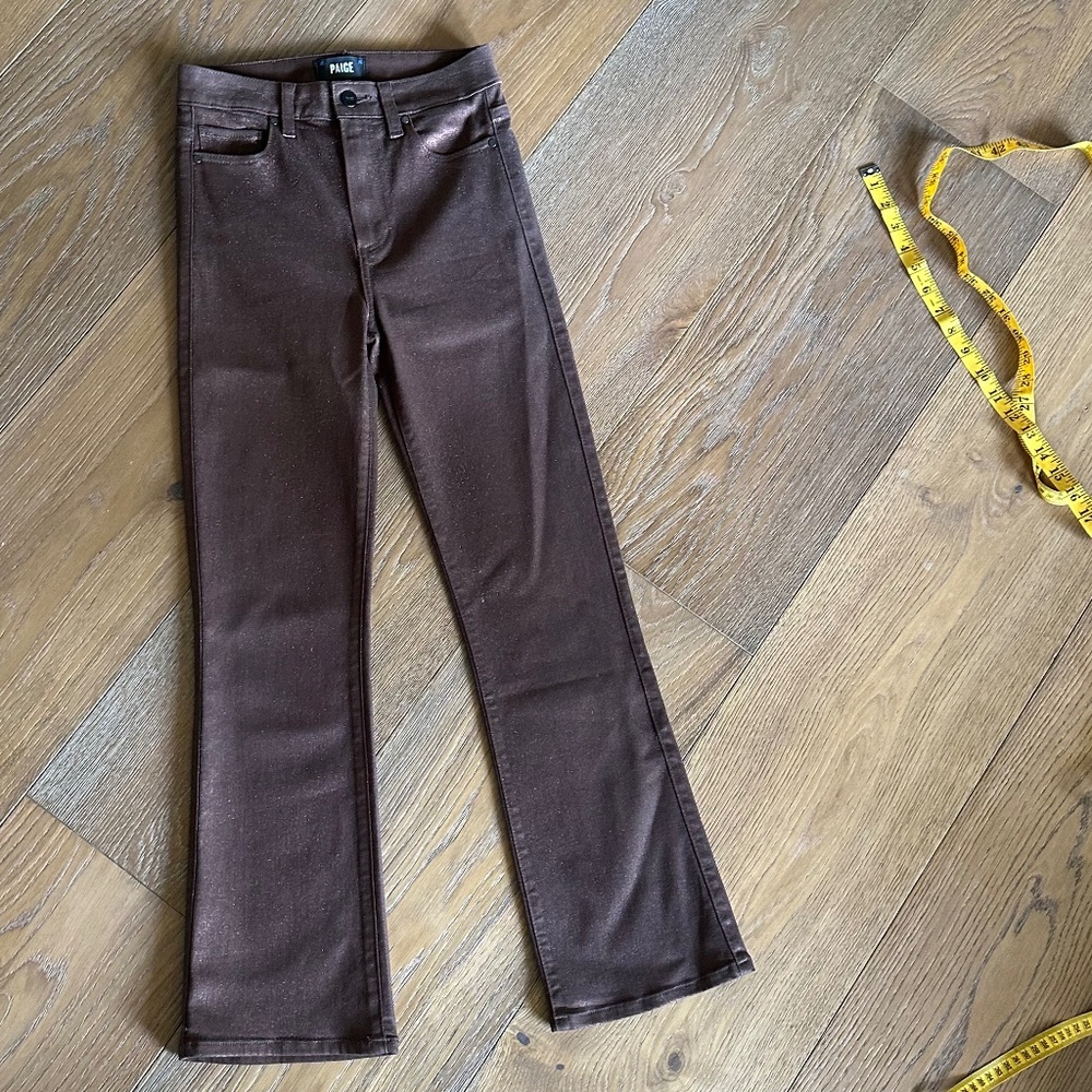 PAIGE Claudine in Bronze Shimmer Luxe Coating - Picture 5 of 14